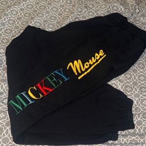 Unisex Macys Mickey Mouse Black Joggers